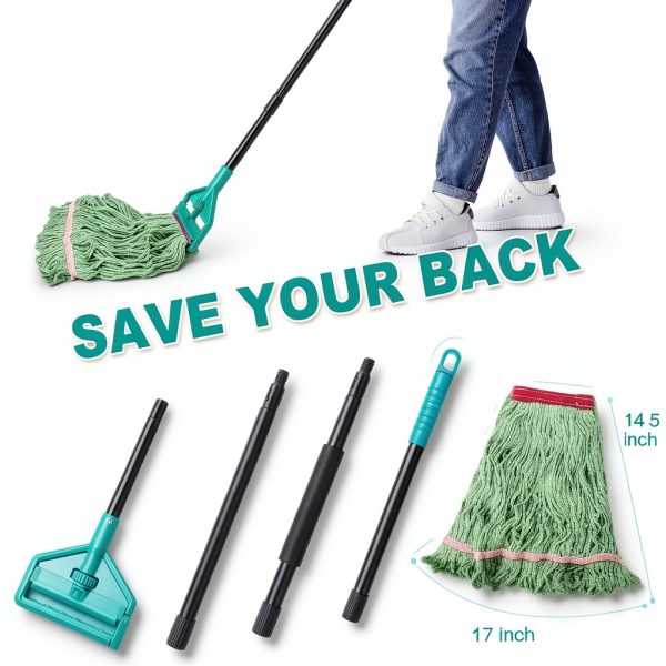 KeFanta Commercial Wet Mop Cotton Synthetic Floor Cleaning-3