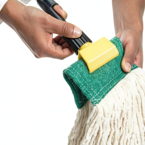 Rubbermaid Commercial Wet Mop Durable Fiberglass Handle Easy-2
