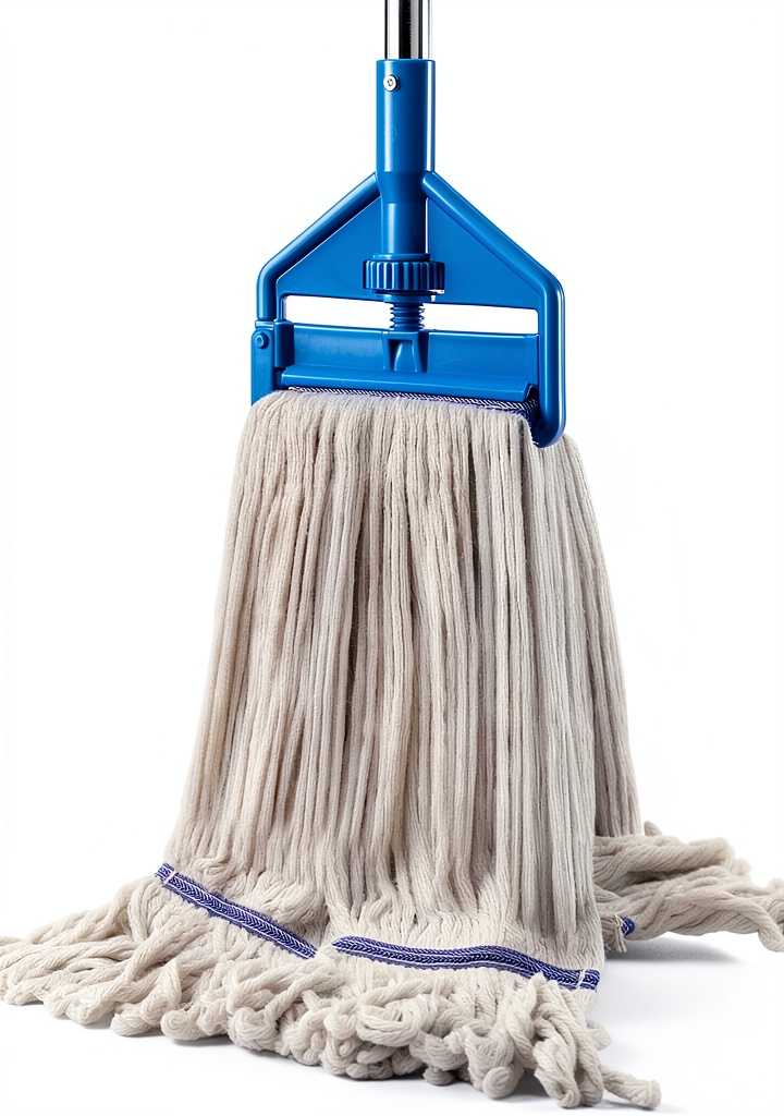 'KeFanta commercial wet mop with cotton head and steel handle'