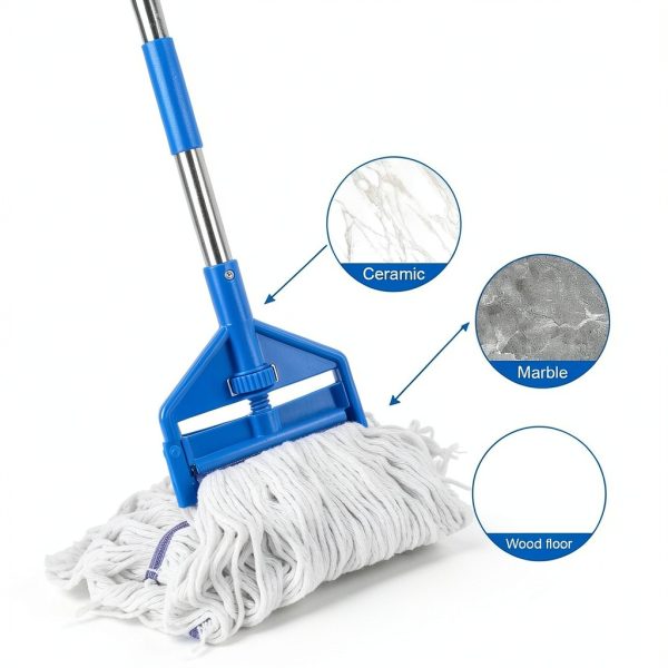 KeFanta Commercial Wet Mop Cotton Looped End Heavy Duty-2