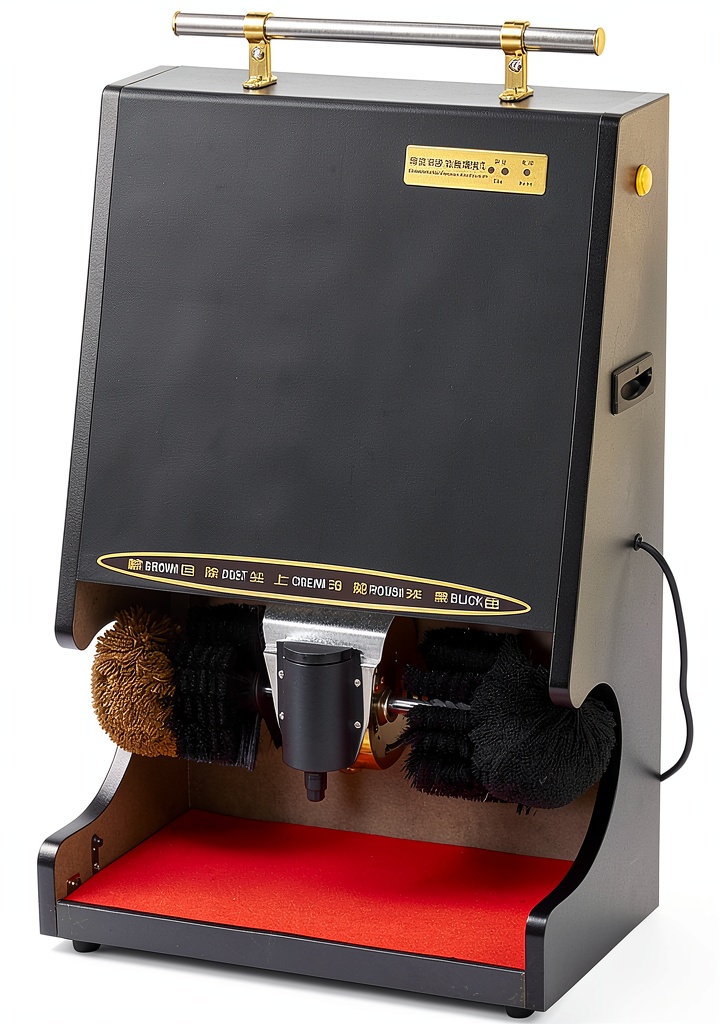 HACSYP electric shoe polisher in a home setting