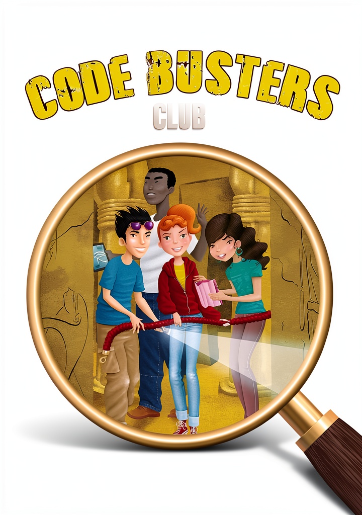 Child reading Code Busters Club on a Kindle device