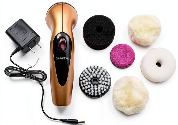 Vaveren Electric Shoe Polisher with 6 Brush Heads Cordless Cleaner-0
