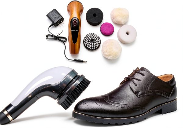 Vaveren Electric Shoe Polisher with 6 Brush Heads Cordless Cleaner-2