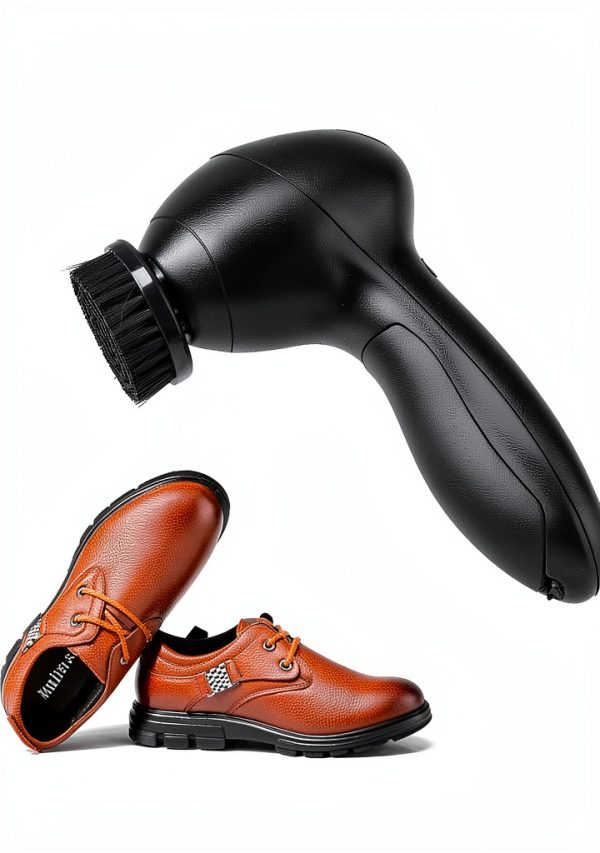 Tomedny Electric Shoe Polisher Portable Leather Kit with 4 Brushes-3