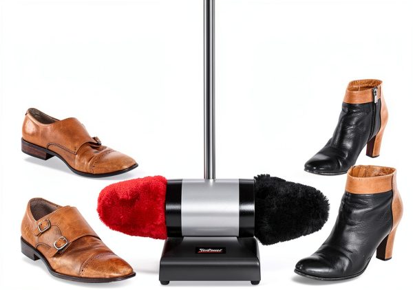 TruePower Electric Shoe Polisher 50-0245 with Dual Lambs Wool Buffers-2