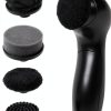 Kukyller Electric Shoe Shiner Brush Kit – Compact ABS Handle, 4‑Head-6