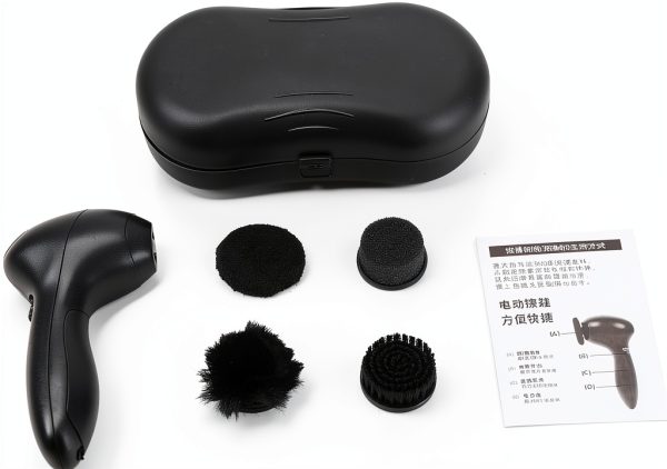 Tomedny Electric Shoe Polisher Portable Leather Kit with 4 Brushes-6