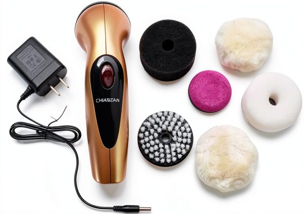 Vaveren Electric Shoe Polisher with 6 Brush Heads Cordless Cleaner-6