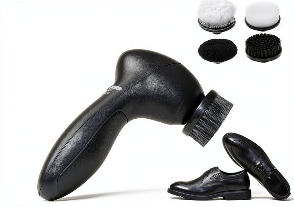 Beufee Electric Shoe Polisher Kit with 4 Brush Heads Portable Leather-0