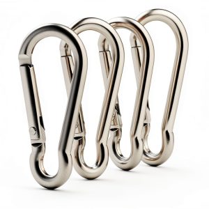 Flag Pole Ring Replacement Carabiner Clips BONWIN 4Pcs Aluminum-0