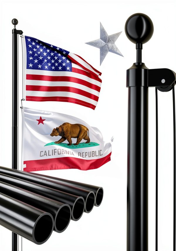 FFILY Heavy Duty Flag Pole 20-30 FT Aluminum 95 HBW 100 MPH Wind-0