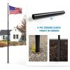 Telescopic Flag Pole NELXINJO 20ft Extra Thick Outdoor Black 3x5 Flag-4