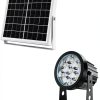 Solar Flag Pole Light 6000K LED IP65 Waterproof Clamp for 1.4-3” Poles-2
