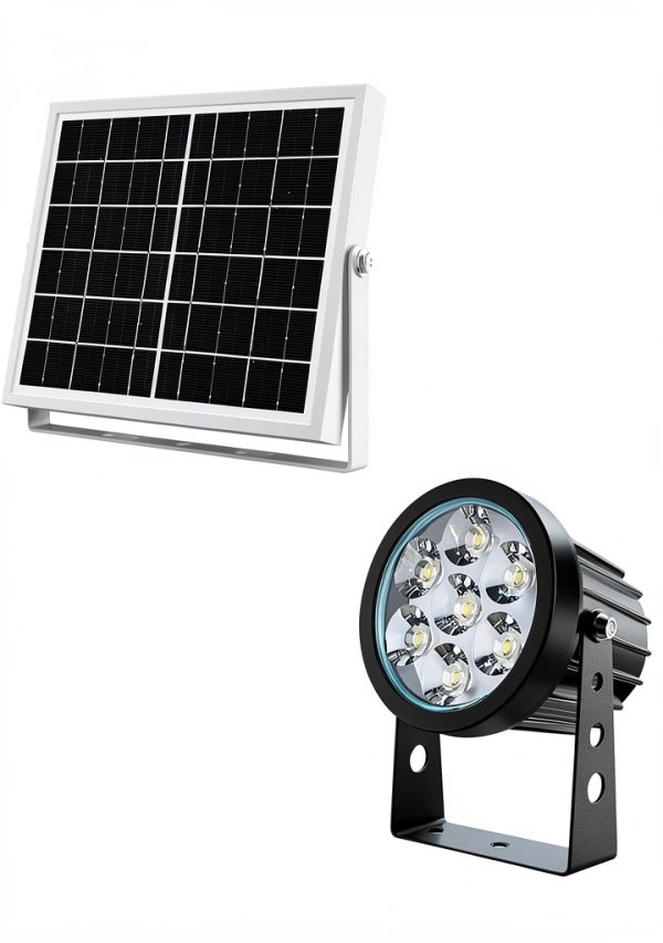Solar Flag Pole Light 6000K LED IP65 Waterproof Clamp for 1.4-3” Poles-2