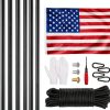 FFILY Heavy Duty Flag Pole 20-30 FT Aluminum 95 HBW 100 MPH Wind-6