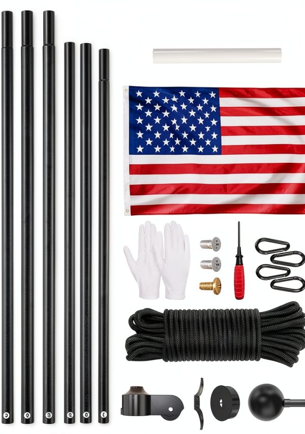 FFILY Heavy Duty Flag Pole 20-30 FT Aluminum 95 HBW 100 MPH Wind-6