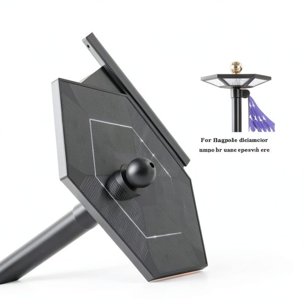 Flag Pole Light Solar Powered Top Mount 2000 Lumen IP67 Waterproof-3