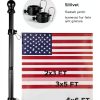 RSOTC Stainless Steel Outdoor Flag Pole 6ft Black Tangle Free-4