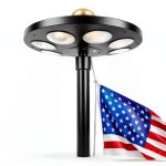 Flag Pole Light Solar XYRIS Bright 136 LED for 15-25 Ft Flagpoles-0