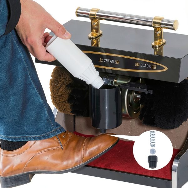 Sangeuhhlk Electric Shoe Buffer, Shoe Polisher Automatic Stainless Steel Dust Removal Polishing Clean Kit for Home Hotel Bank-3