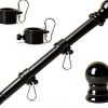 RSOTC Stainless Steel Outdoor Flag Pole 6ft Black Tangle Free-0