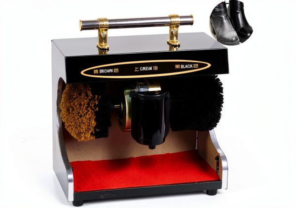 Sangeuhhlk Electric Shoe Buffer, Shoe Polisher Automatic Stainless Steel Dust Removal Polishing Clean Kit for Home Hotel Bank-0