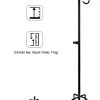 49 Inch Garden Yard Flag Stand Holder by BALIE SPACE 5 Fork Base-4