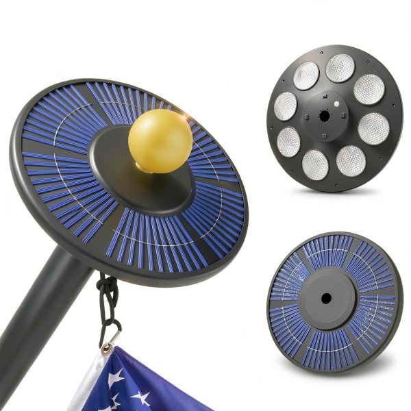 Flag Pole Light Solar XYRIS Bright 136 LED for 15-25 Ft Flagpoles-4