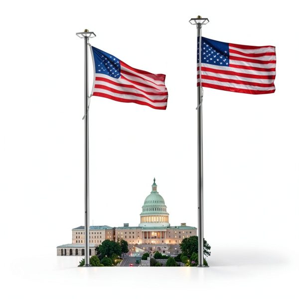 Flag Pole Light Solar Powered Top Mount 2000 Lumen IP67 Waterproof-5