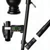 Flag Pole Kit ZMTECH 5FT Solar Light with American Flag Black-7