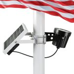 Solar Flag Pole Light 6000K LED IP65 Waterproof Clamp for 1.4-3” Poles-0