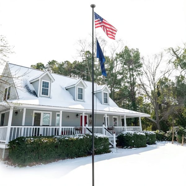 FFILY Heavy Duty Flag Pole 20-30 FT Aluminum 95 HBW 100 MPH Wind-5