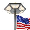 Flag Pole Light Solar Powered Top Mount 2000 Lumen IP67 Waterproof-0