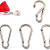 Flag Pole Ring Replacement Carabiner Clips BONWIN 4Pcs Aluminum-1