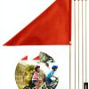 Bike Safety Flag by Uelfbaby 6ft Adjustable Fiberglass Pole Orange-0