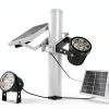 Solar Flag Pole Light 6000K LED IP65 Waterproof Clamp for 1.4-3” Poles-5