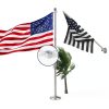 PHITRIC Flag Pole, Tangle Free Spinning Stainless Steel Rustproof Flagpole for 3x5 Sports Fan Outdoor Flags for Outside House (Silver, 5FT, Without Bracket)-6