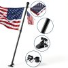 Barcetine American Flag with Pole - Includes 5ft Heavy Duty Flag Pole Holder for Outside House,3x5 Embroidered US Flag and Wall Mount Bracket,Tangle Free Flagpoles Kit for Porch,Garage,Outdoor-1