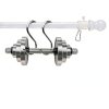 Barcetine 5ft Stainless Steel Flag Pole for House, Tangle Free Design with Two-Position Bracket, White, for 3x5 American Flag, Outdoor Use-3