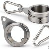 Flagpole Rings Anovo 360° Rotating Anti‑Wrap Matte Silver 1‑Inch 2pcs-0