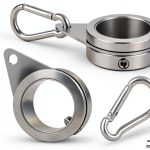 Flagpole Rings Anovo 360° Rotating Anti‑Wrap Matte Silver 1‑Inch 2pcs-0