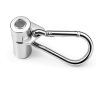 Flag Pole Rings 2 Pack 360° Rotating Mount with Carabiner Silver 1in-4