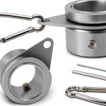 Flag Pole Rings Anovo 360° Rotating Anti‑Wrap Matte Silver 1‑Inch-0