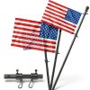 Barcetine Black Flag Poles 5ft Heavy‑Duty Metal Tangle‑Free Flagpole-2