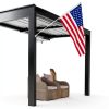 Flag Pole Rings 2 Pack 360° Rotating Mount with Carabiner Silver 1in-6