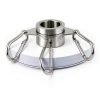 Flag Pole Rings 2 Pack 360° Rotating Mount with Carabiner Silver 1in-2