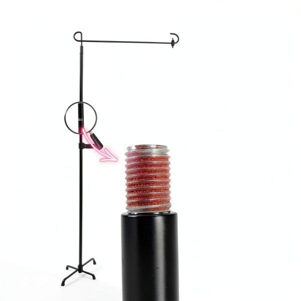 LCCBRO Garden Flag Stand Holder Pole with 5 Prong Base for Outside Double Flag, More Stable Yard Flag Stand Weather Proof, for Small Garden Flags 12 x 18, Holds Flags up to 13" Wide-3