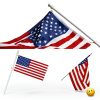 Barcetine 5ft Stainless Steel Flag Pole for House, Tangle Free Design with Two-Position Bracket, White, for 3x5 American Flag, Outdoor Use-2