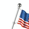 Flag Pole Rings Anovo 360° Rotating Anti‑Wrap Matte Silver 1‑Inch-5